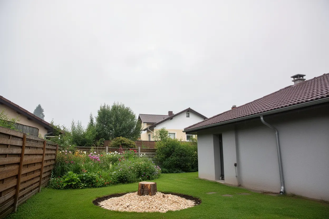 Jardin sécurisé après abattage du sapin à Annecy