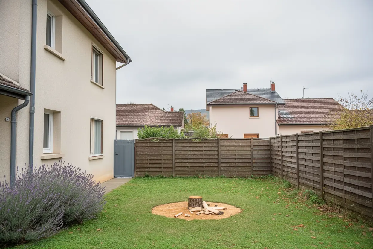 Jardin sécurisé après abattage à Epagny Metz-Tessy