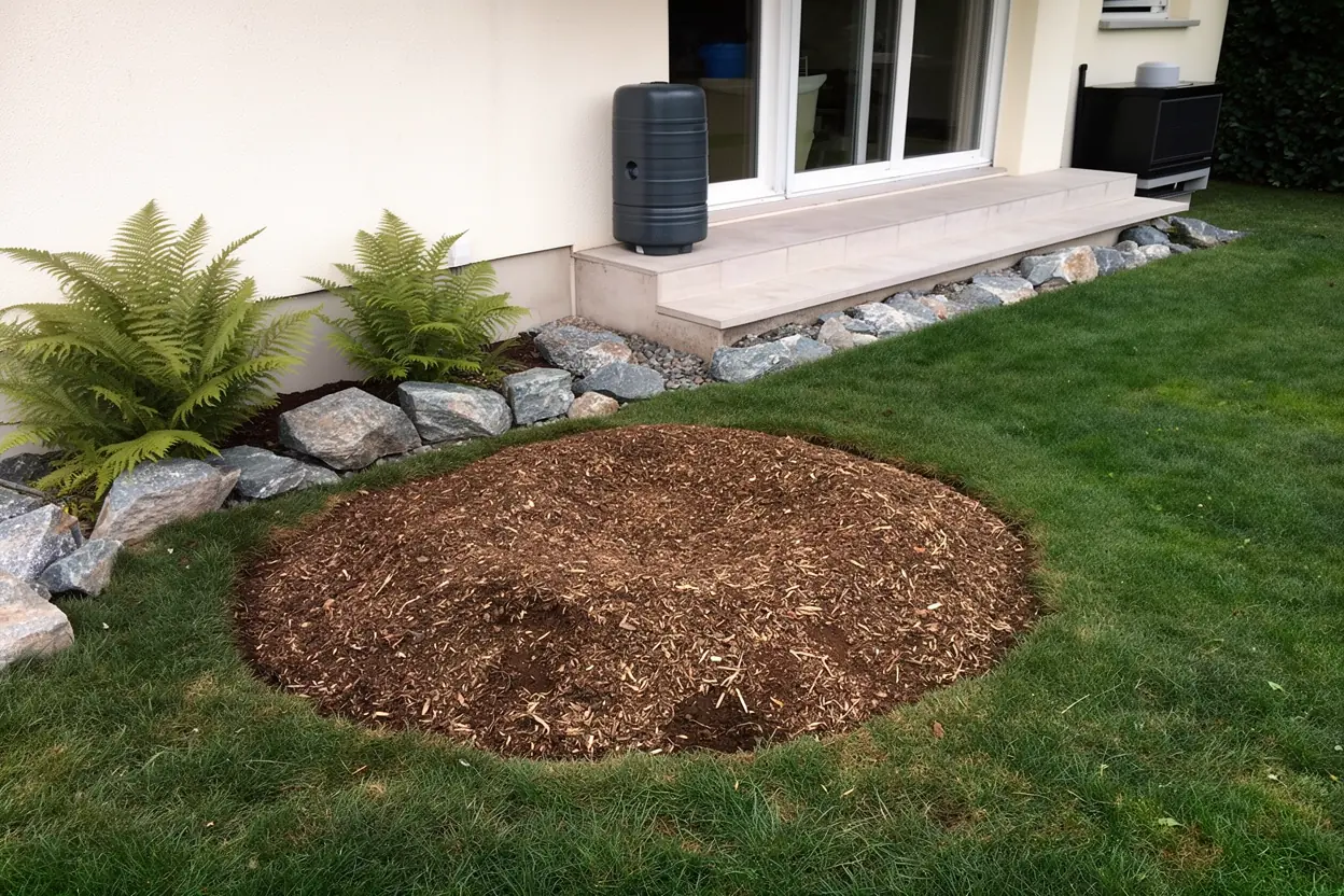 Massif prêt à planter après dessouchage à Saint-Jorioz